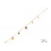 Коледна Детска Гривна 14К Жълто Злато с Коледни Емайлирани Играчки Bloom Jewellery